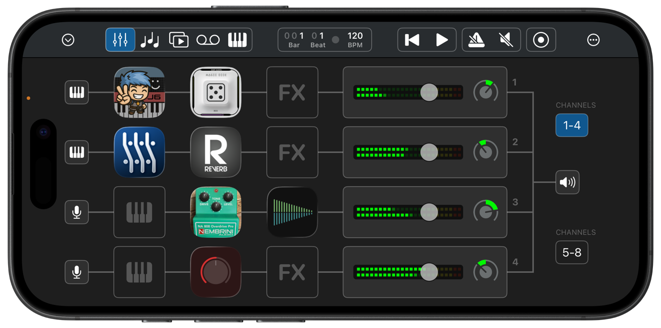 Sessions Nano | AUv3 Plug-in Host for iPhone and iPad